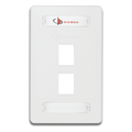 Placa de Pared Modular 10G MAX de 2 Salidas, Color Blanco, Versión Bulk (Sin Empaque Individual)