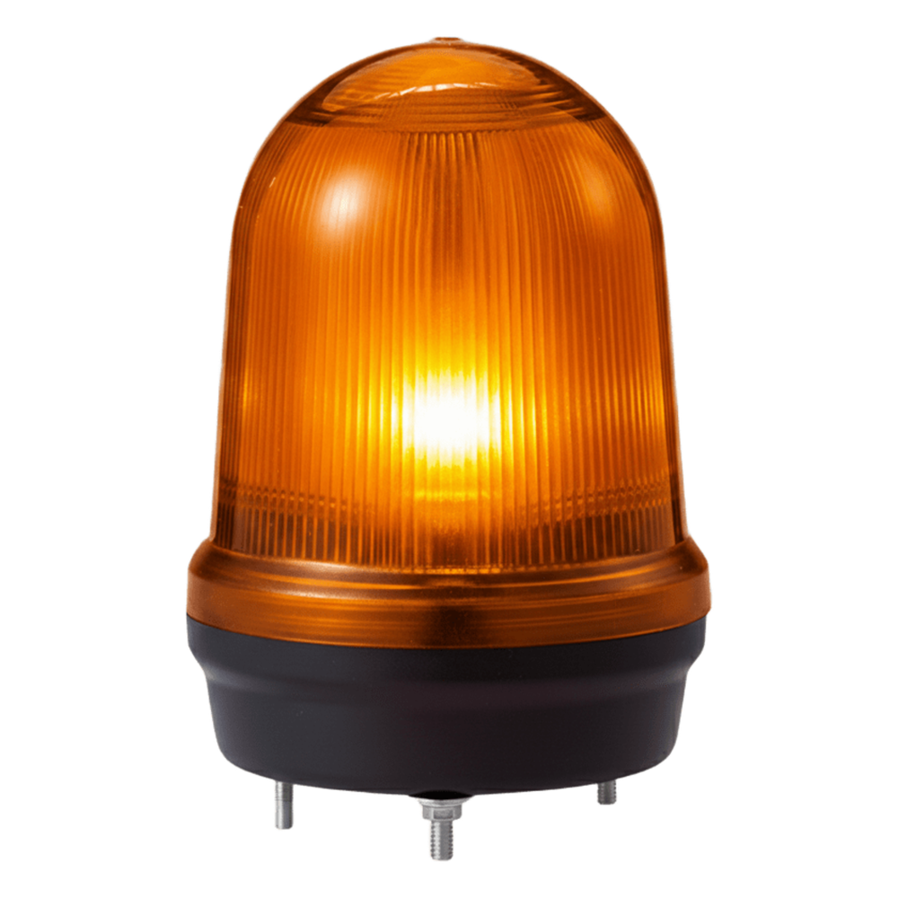 LED con patrones fijo/intermitente, estroboscópico y simulación rotatorio, Color ámbar de 12-24 VCD