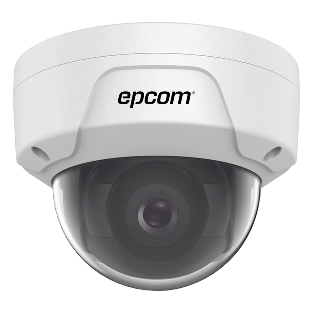 Cámara Domo IP / 4 Megapixel / Lente 2.8 mm / IR 30 m (98.4 ft) / WDR 120 dB / IP67 / IK10 / PoE