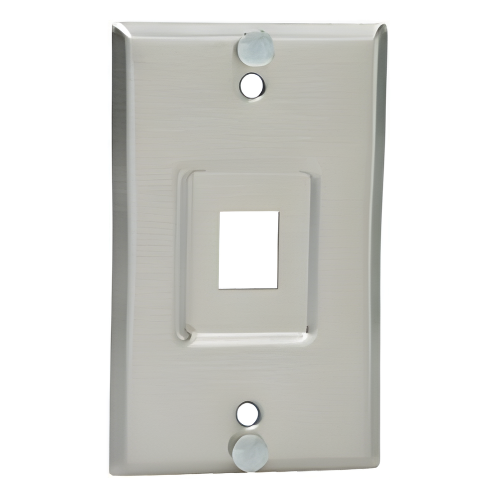 Placa de Pared Vertical / Acero Inoxidable / 1 Puerto Keystone / 2.75 x 4.5 pulg. / RoHS