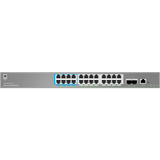 Switch de Red Empresarial L2++ / Serie GWN7800 Pro / 24 Puertos Gigabit PoE 400W / 2 SFP+ / Gestión Cloud GDMS / VLAN 4K / QoS Avanzado / Seguridad Integral
