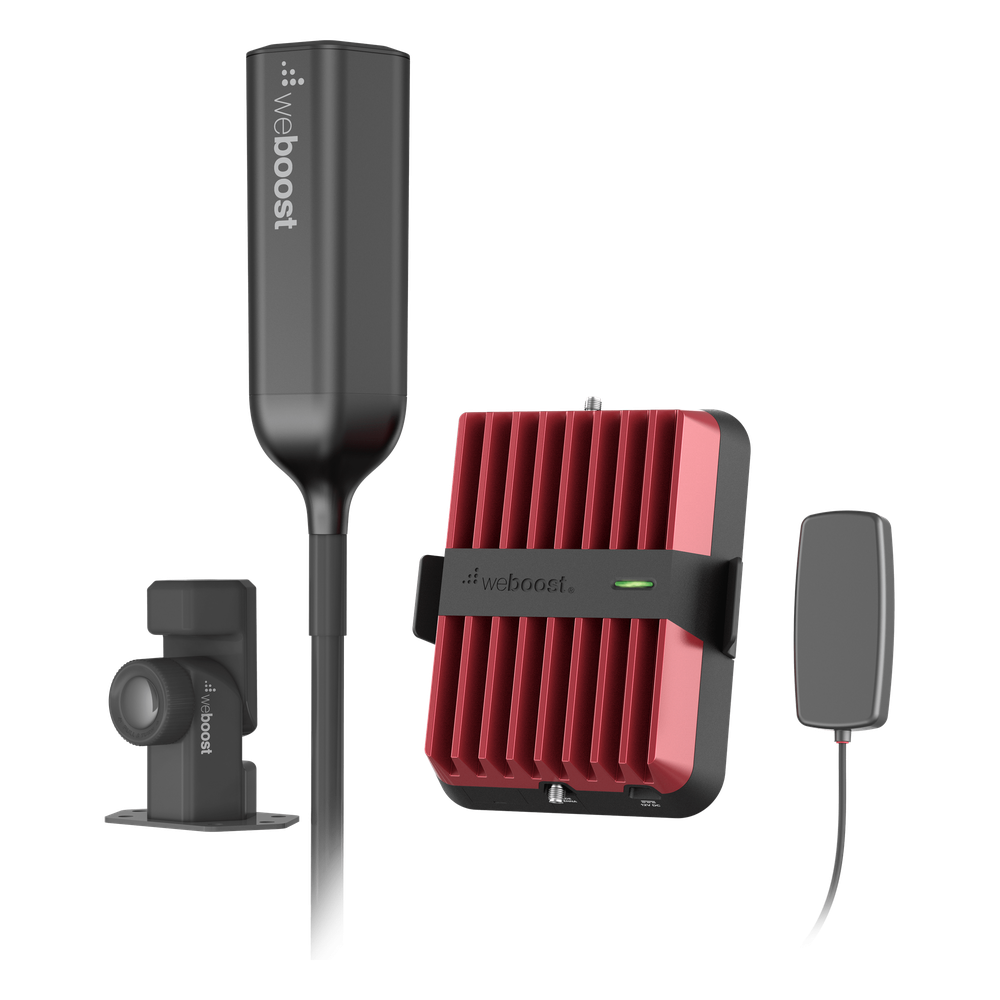 Kit Amplificador Celular Drive Reach Overland para Vehículos Todo Terreno / Llamadas y Datos 2G, 3G y 4G  / Amplificación 32X / Tribanda (B5, B2/25 y B4) / Ganancia Máxima 50 dB / Antena Omnidireccional plegable.