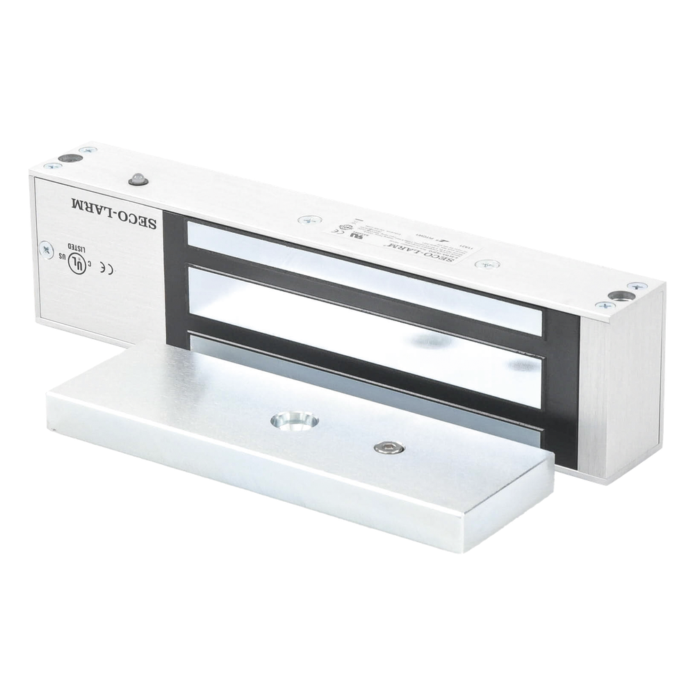 Chapa Magnética / 1200 lbs (545 kg) / Sensor de Unión y Posición / LED Bicolor / 12/24 Vdc Seleccionable / UL / Sin Magnetismo Residual