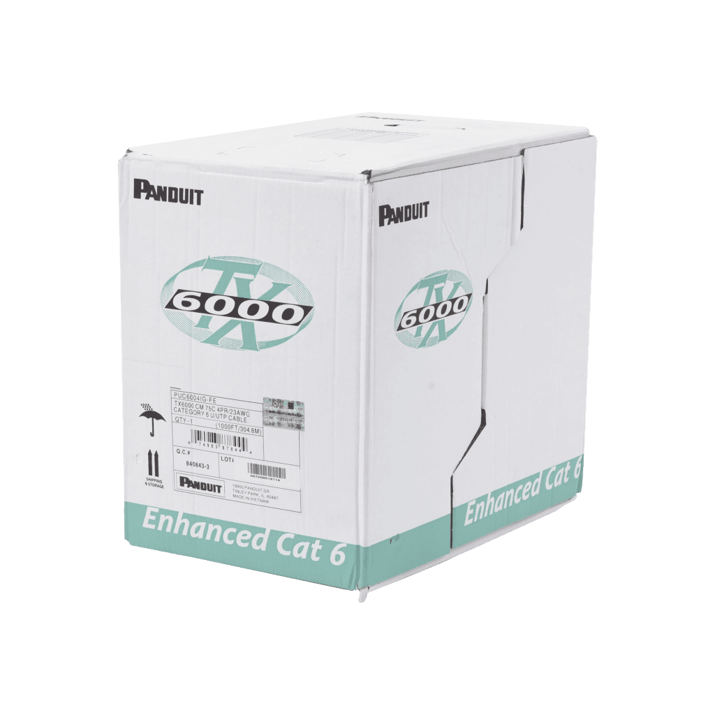 Cables Categoria 6PANDUITPUC6004IG-MEBobina Cable UTP Cat6 Mejorado 305m (1000ft) Cobre 23 AWG Reelex PVC Gris Panduit PUC6004IG - ME - SILYMX