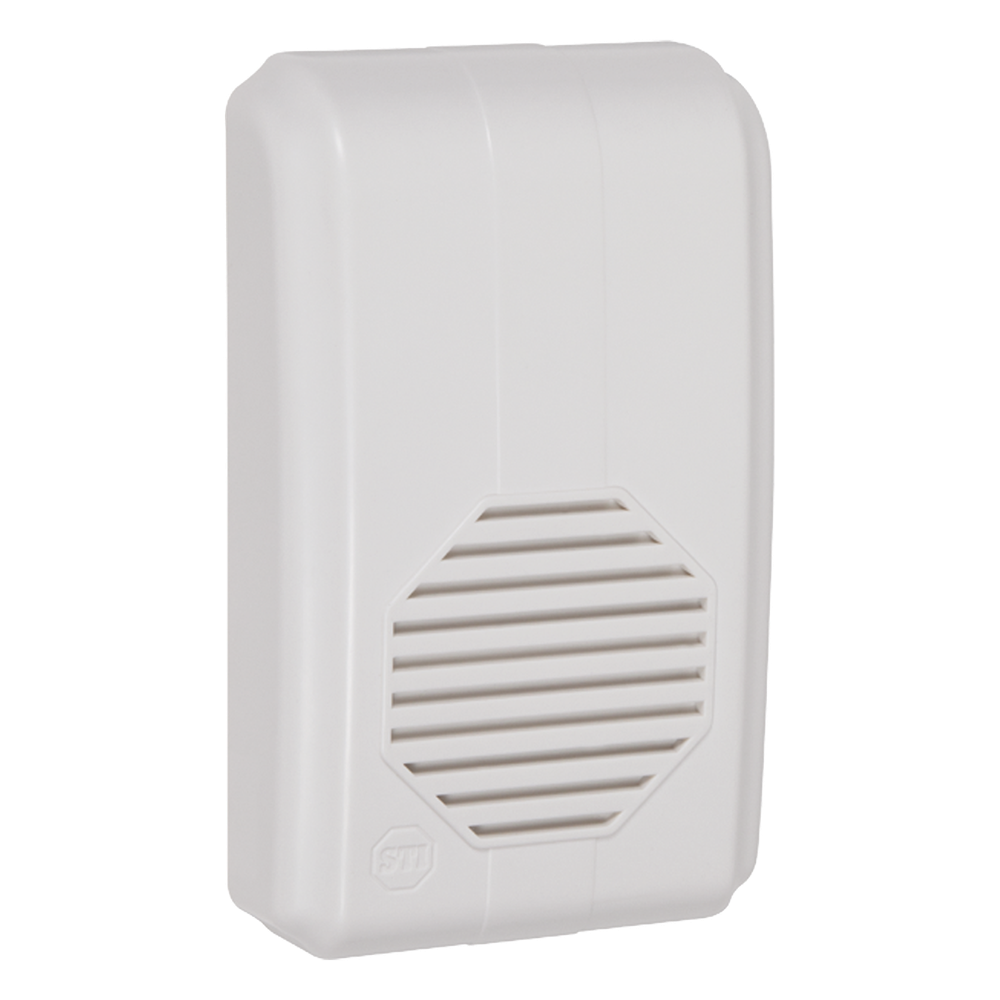 Receptor Inalámbrico para Timbre / Alcance 150 m (492.1 ft) / Frecuencia 433 MHz / Volumen Ajustable 64-88 dB / 10 Tonos Seleccionables / UL/cUL y FCC