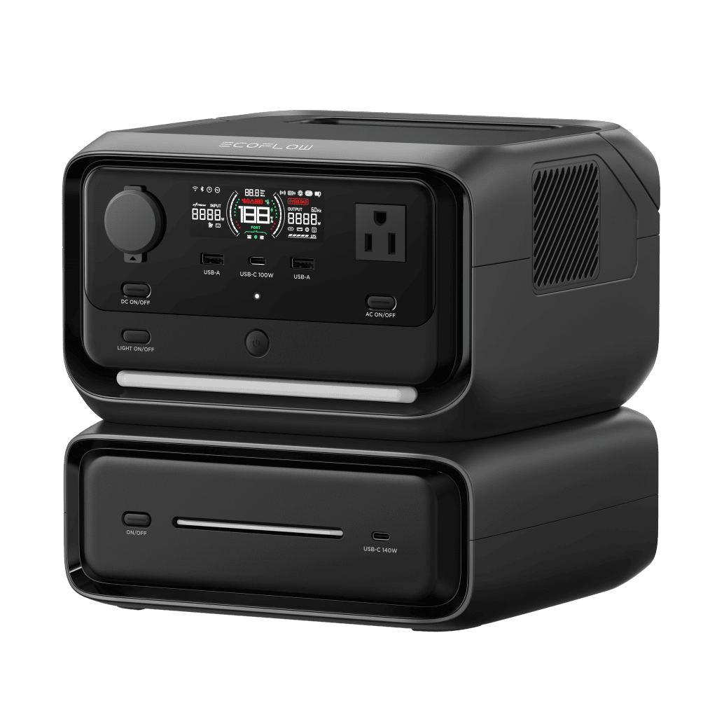No break UPSECOFLOWEFR3MAXEstación Energía Portátil 572Wh LFP 800W AC USB - C 100W Carga Solar WiFi Bluetooth EcoFlow River 3 Plus EFR3MAX - SILYMX
