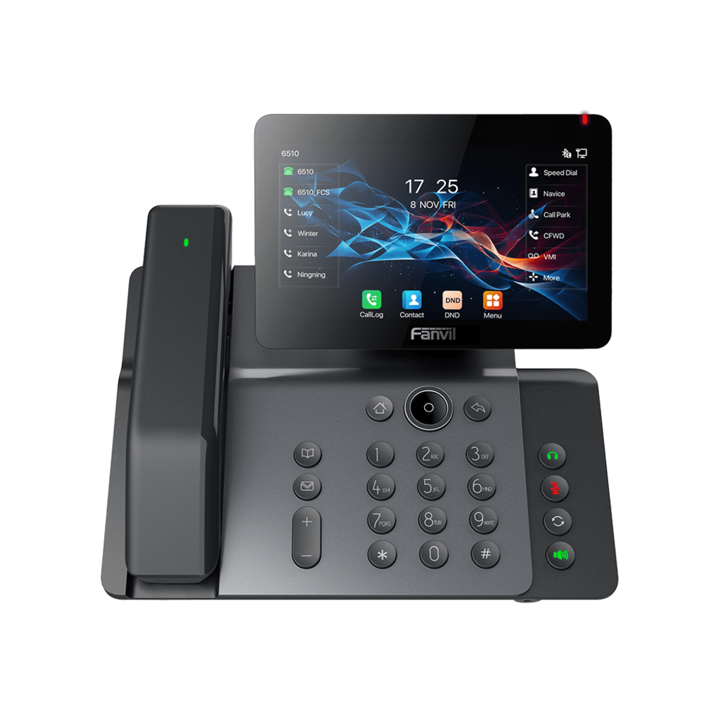 VoIP Telefonia IP VideoconferenciaFANVILV66-PROTeléfono IP 20 Líneas SIP Wi - Fi Bluetooth Video Gigabit PoE Handset Inalámbrico DECT Fanvil V66 - PRO - SILYMX