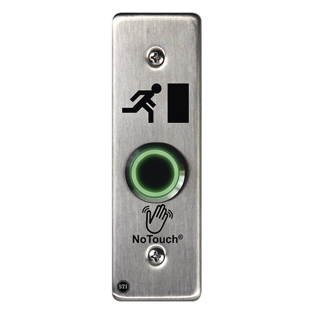 Interruptor IR sin contacto / Acero inoxidable 304 grado médico / Montaje delgado 4.5x4.5 pulgadas / Temporizador 0.5-20 seg / Contacto forma C
