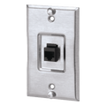 Placa de Pared / 1 Puerto Keystone / Cat5e / Acero Inoxidable / 2.74 x 4.50 pulgadas