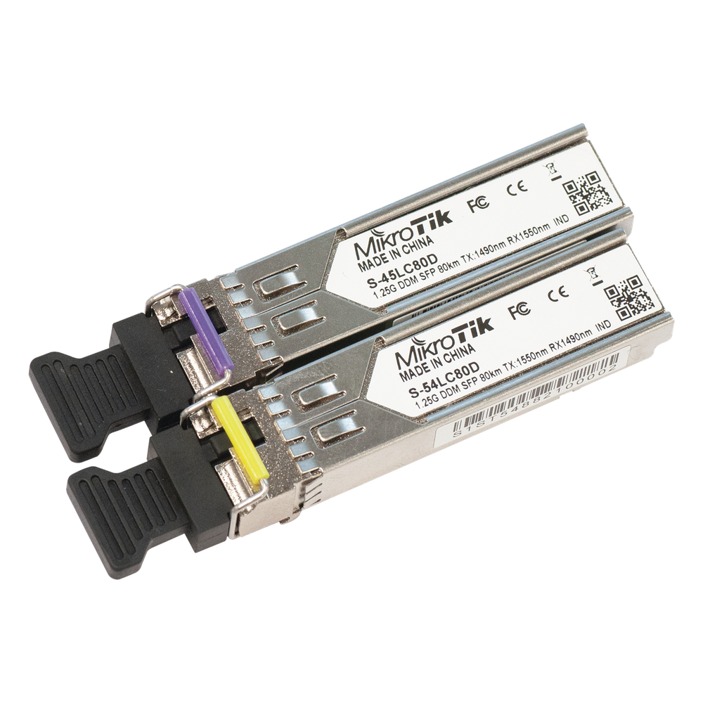 Par de Módulos SFP / 1.25G / SM / 80 km / LC / Industrial -40°C a +85°C / DDM