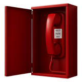 Dispositivo Telefónico de Emergencia / Grado de Seguridad 3 / IP30 / 32 Teléfonos por Línea / Carcasa Metálica Rojo RAL3001