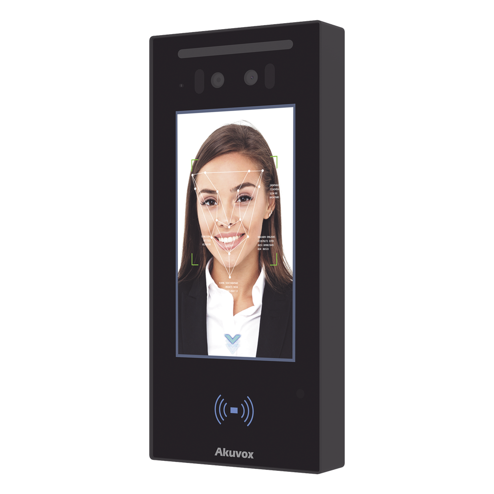 Frente de Calle IP / Pantalla Táctil IPS 5" / Doble Cámara 2 Megapixel / Reconocimiento Facial / Bluetooth y NFC / IP65