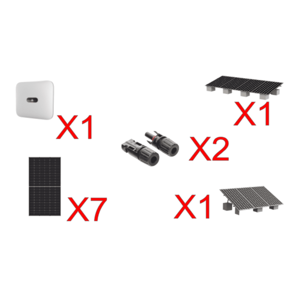 Kit Solar Interconexion  / 4 kW  220Vca / Inversor HUAWEI/ Montaje Incluido  