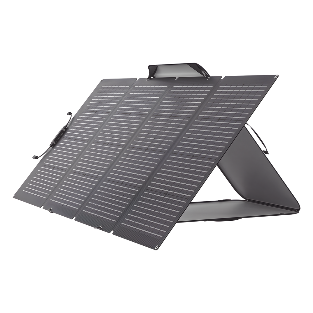 Módulo Solar Portátil y Flexible de 220W Recomendado para Estaciones Portátiles EFD330, EFD350 ó EFD500 / Ajuste de Ángulo / Carga Eficiente / Incluye Cable XT60 a MC4