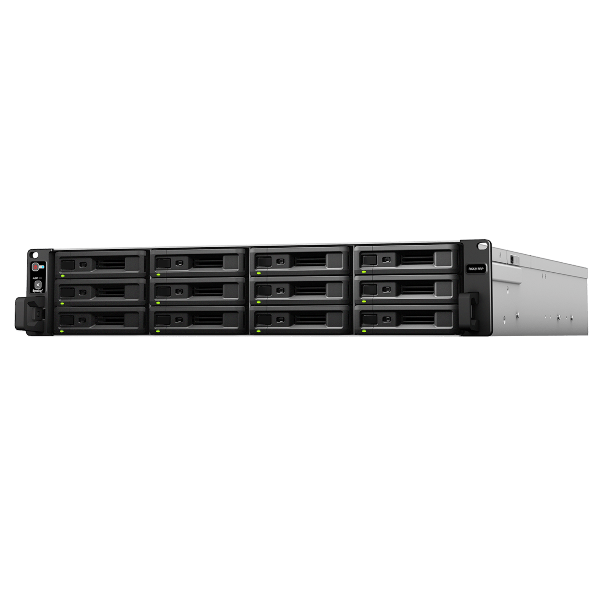 Unidad de Expansión Synology RX1217/RX1217RP 12 Bahías de Disco Compatible con RackStation 2U Expansión de Volumen en Línea Fuentes de Alimentación Redundantes (RX1217RP) Administración DSM