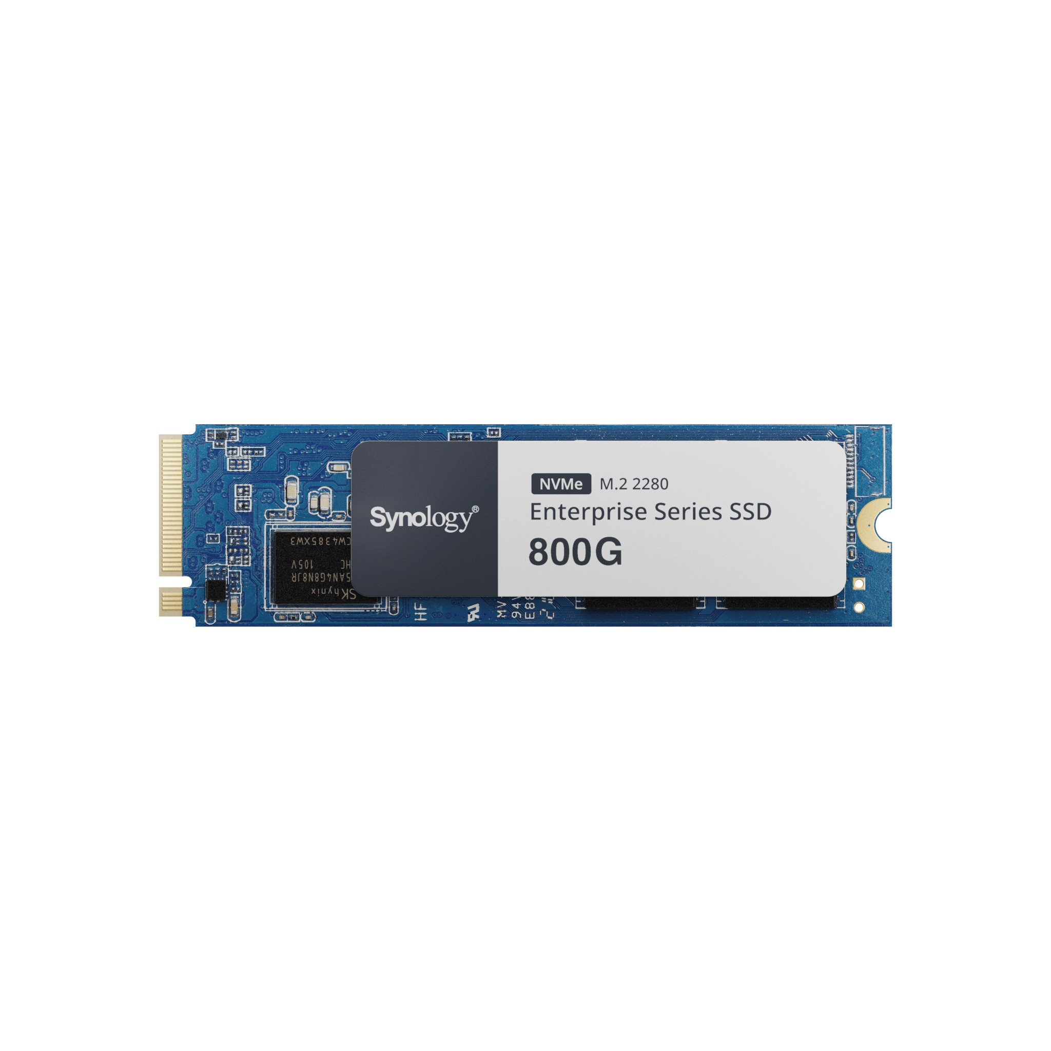 SSD NVMe M2 Serie Enterprise  SSD 800GB Alto Rendimiento 660000 IOPS Lectura 120000 IOPS Escritura Resistencia Hasta 2900 TBW Protección de Datos Integral Análisis de Vida Útil Compatible con Synology DSM