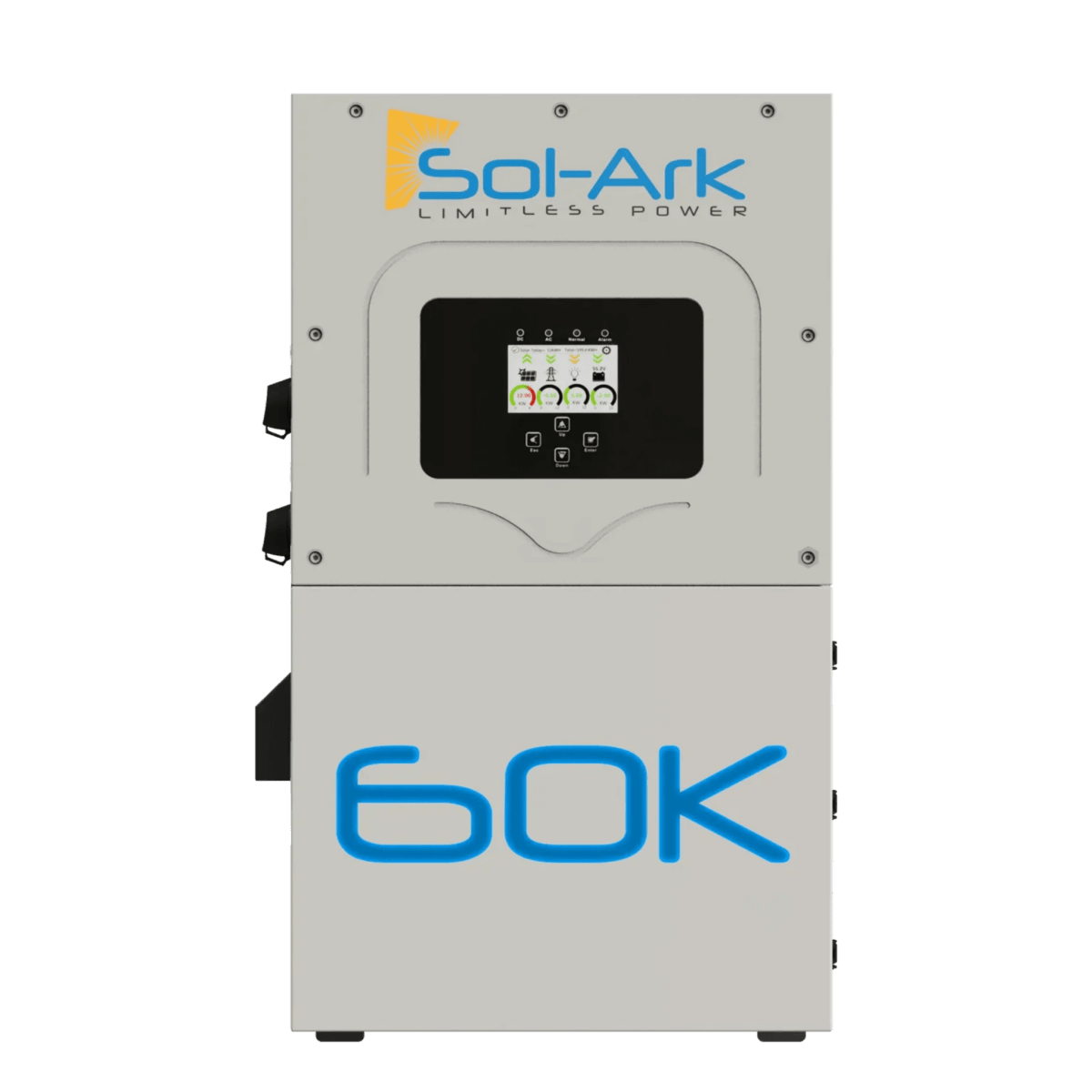 Inversores SolaresSOL - ARK60K3PN480VInversor Hibrido Interactivo SOL - ARK, 60 Kw, 480 Vcc, 3 fases. , WIFI incluido, IP65, Entrada de Baterías a 160 - 800 Vcc - SILYMX