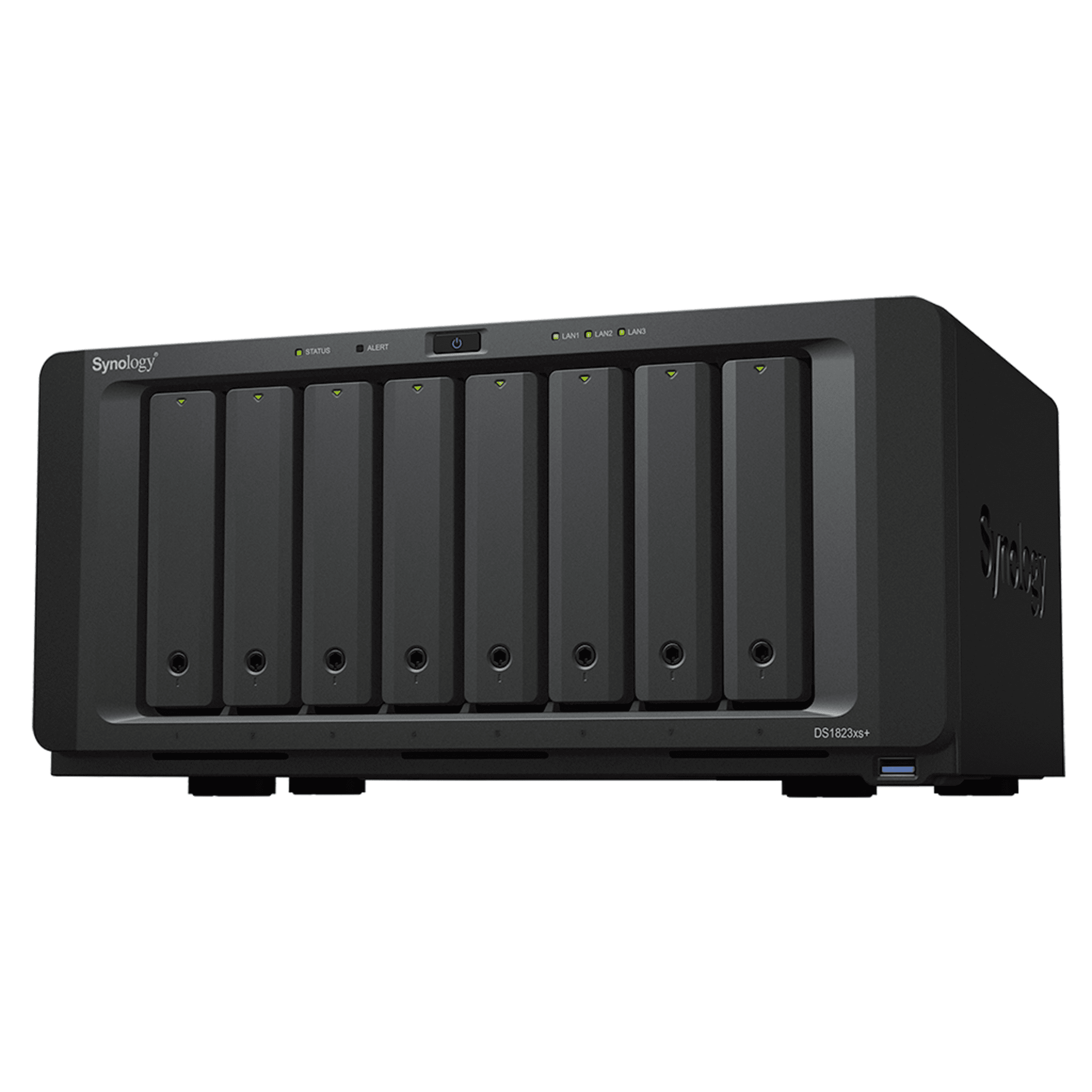 Servidor de Almacenamiento NAS Synology DiskStation DS1823xs+ 8 Bahías 144 TB Bruto Expansión hasta 324 TB 10GbE RAID F1 0 1 5 6 10 Caché SSD