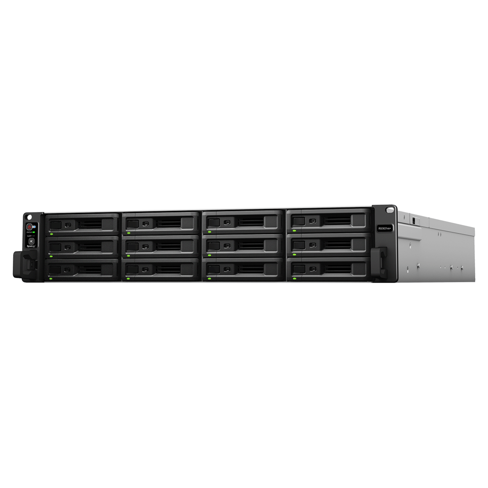 RackStation RS3621xs+ 12 Bahías Procesador Intel Xeon D-1541 8 Núcleos 8 GB DDR4 ECC Dual 10GbE Alimentación Redundante Escalable a 36 Bahías Garantía 3 Años