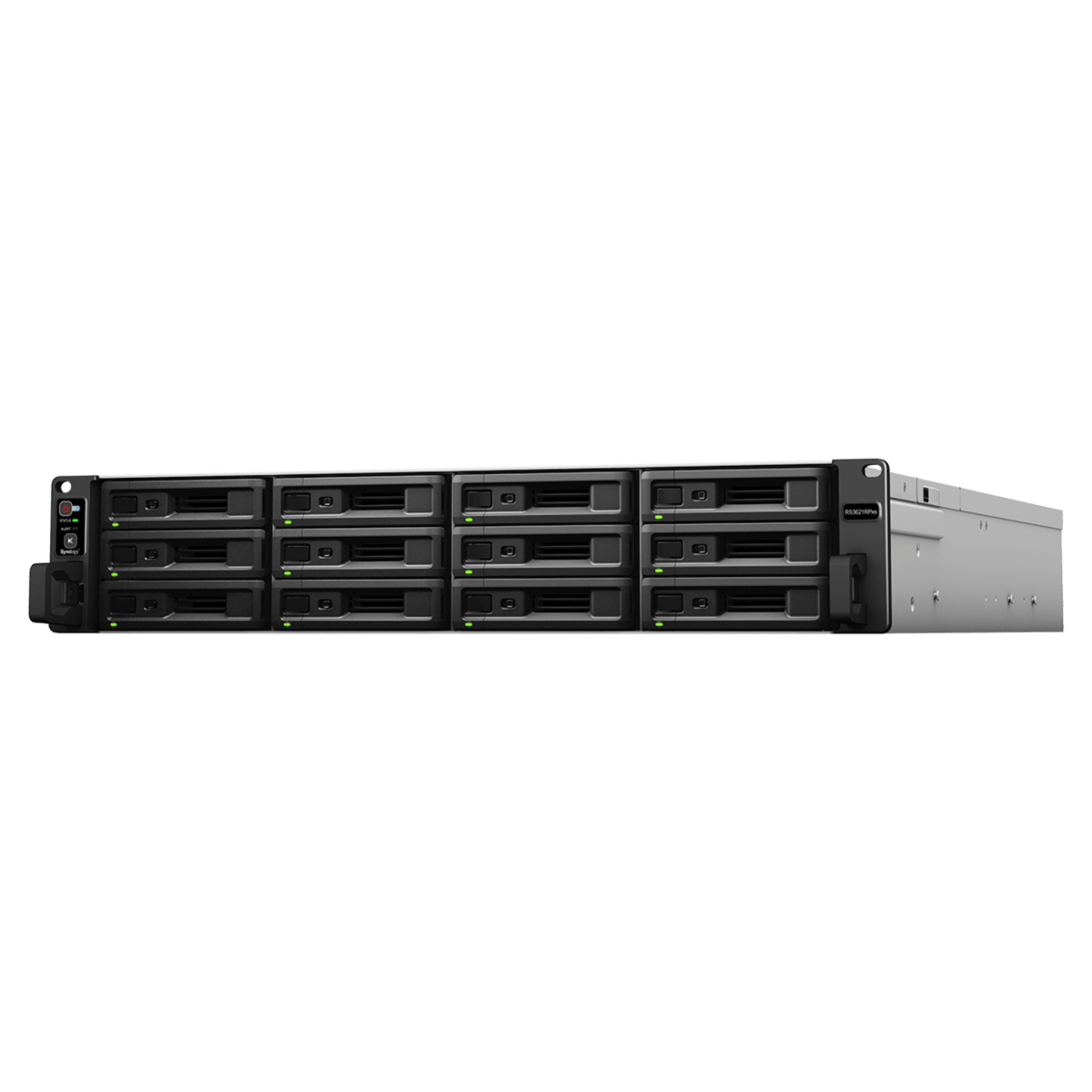 Servidor NASSYNOLOGYRS3621RPXSServidor Almacenamiento Rack 12 Bahías Intel Xeon 6 Núcleos 8GB DDR4 ECC Energía Redundante RAID Synology RS3621RPxs - SILYMX