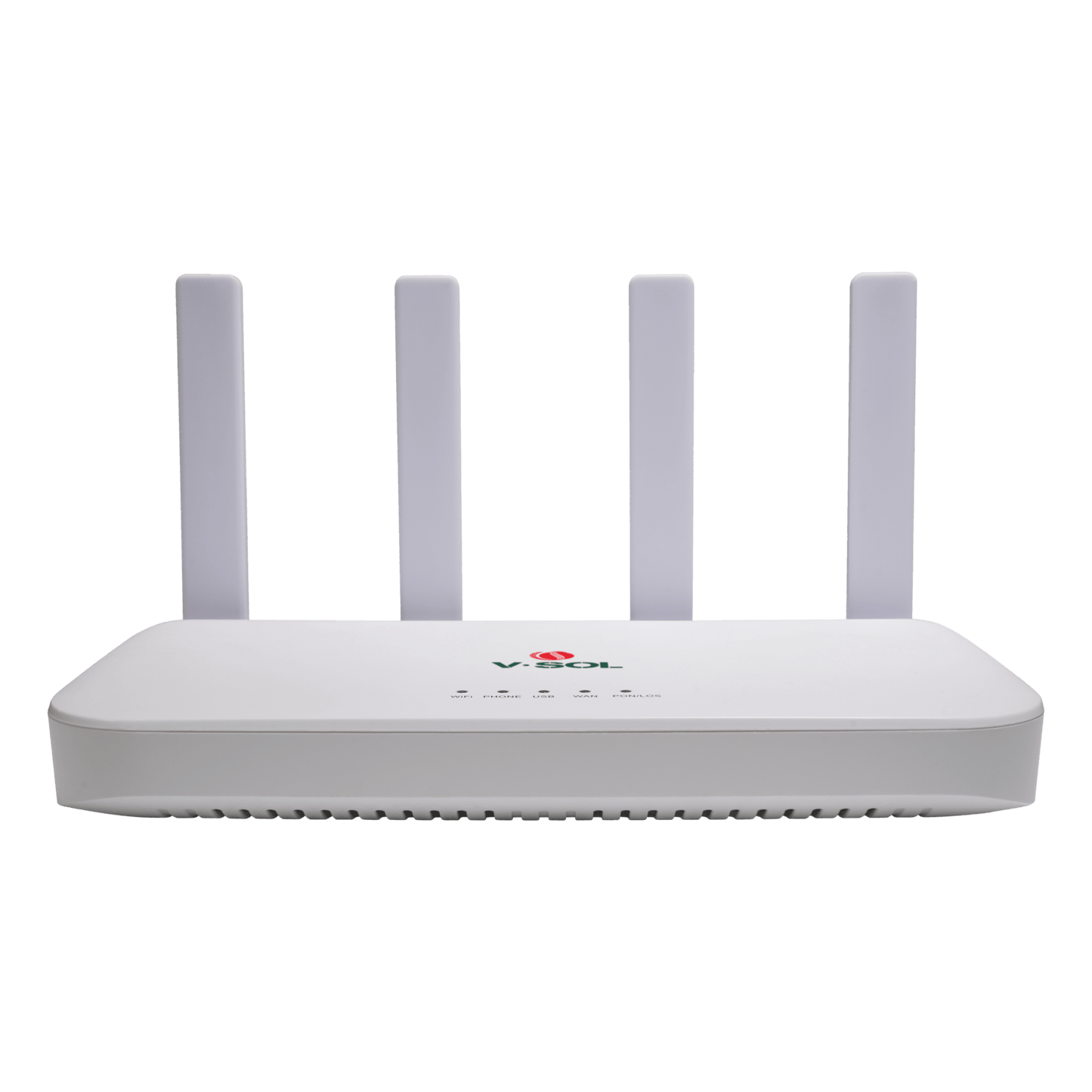 ONU GPON/EPON con Wi-Fi 6 AX1500 Wi-Fi Doble banda 2.4 y 5 GHz  4 Puertos Gigabit Puerto PON SC/APC  V-SOL V2804-AX15