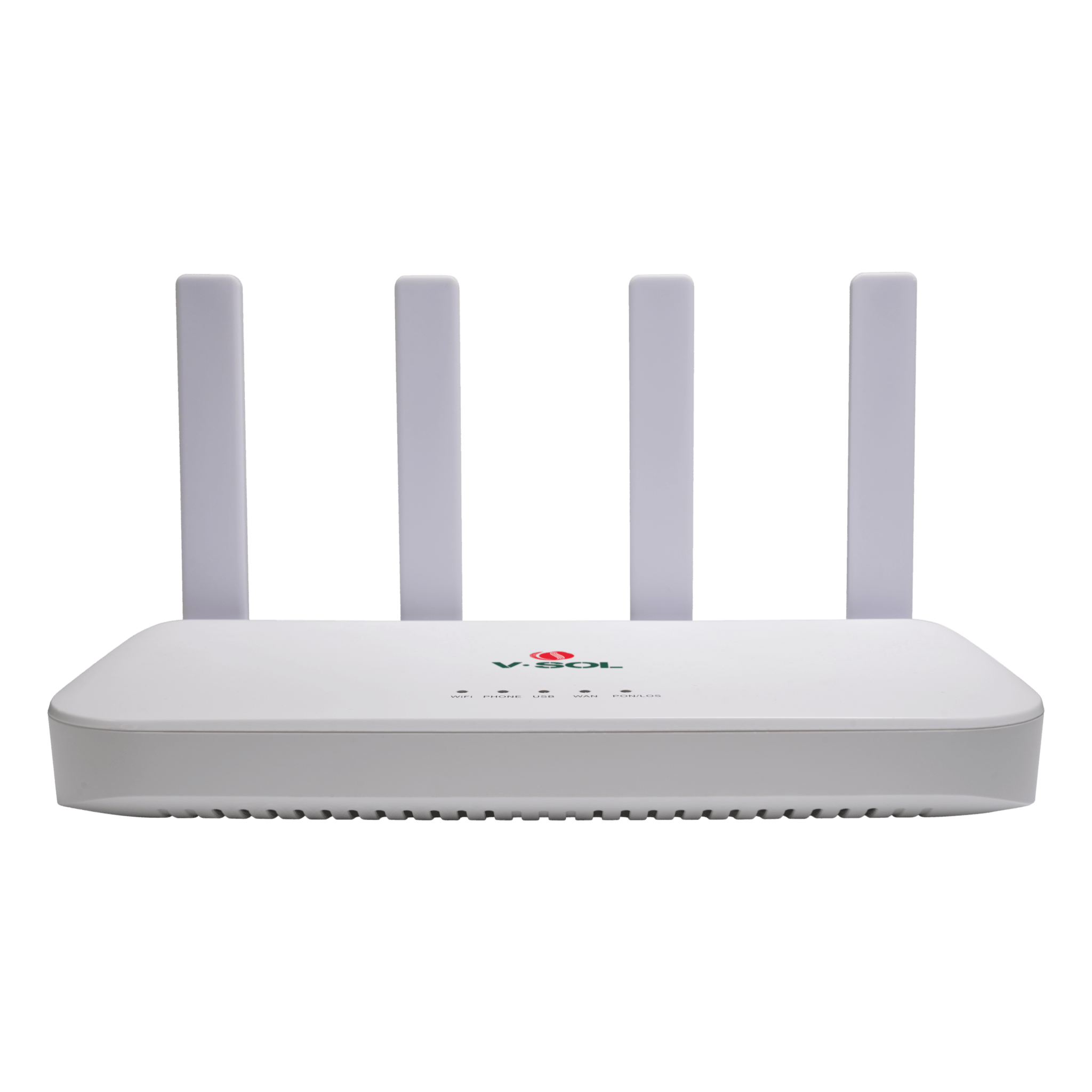 ONU GPON/EPON con Wi-Fi 6 AX1500 Wi-Fi Doble banda 2.4 y 5 GHz  4 Puertos Gigabit Puerto PON SC/APC  V-SOL V2804-AX15