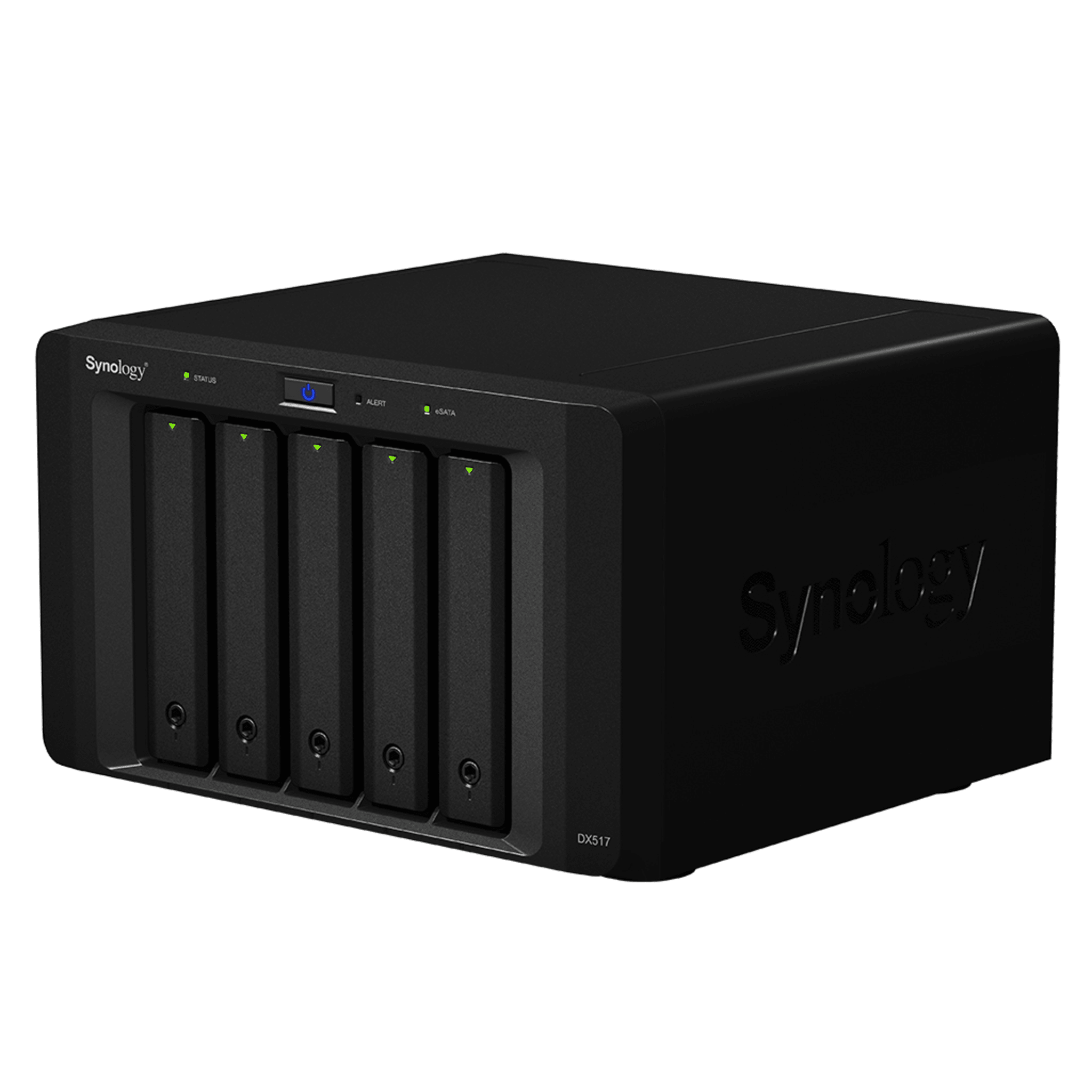 Unidad de Expansión Synology DX517 5 Bahías SATA HDD/SSD 35" y 25" Puerto eSATA Diseño Hot-Swap Compatible con DS1517+ y DS1817+