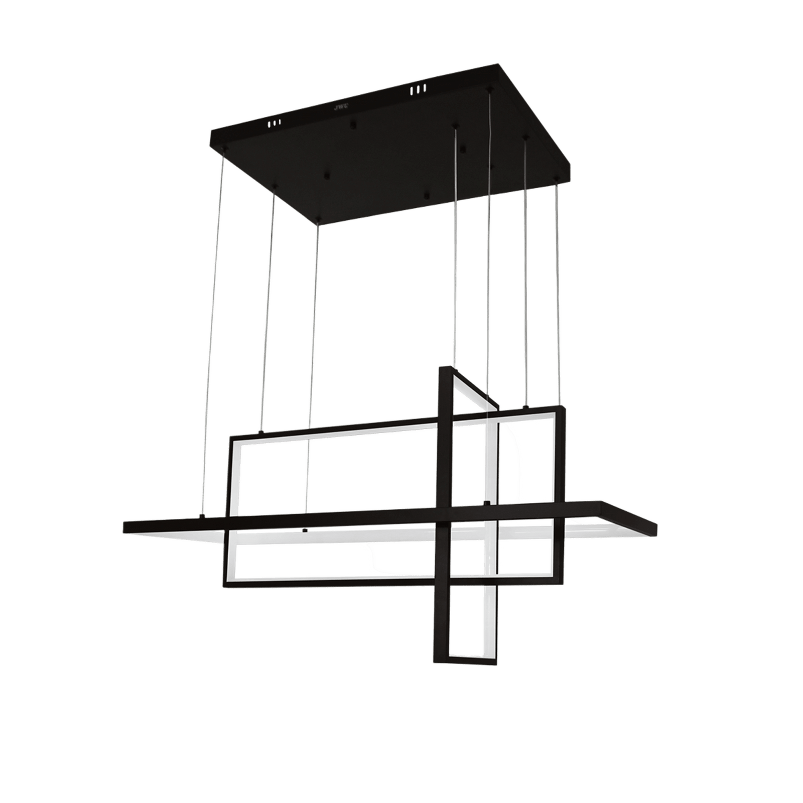 Lámpara de Techo LED 100W Luz Blanca 6500K, Neutra 4000K, Cálida 2700K IP20 Ángulo de Luz 120° Aluminio y PC Vida Útil 50,000h Longitud de Cable Ajustable JWJ JLAR-10001 - SILYMX