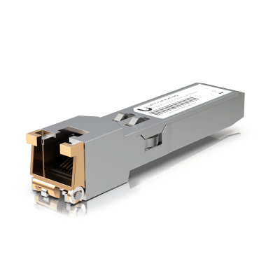 UBIQUITIUACC-CM-RJ45-MGUFiber Tranceptor convertidor de SFP+ a RJ45, velocidades 10/5/2.5/1G - SILYMX