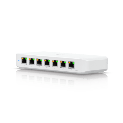 UBIQUITIUSW-ULTRA-210WUSW Ultra 210W Switch de 8 Puertos GbE (7 Puertos PoE+ y 1 Puerto Entrada PoE++) con Opciones de Montaje Versátiles - SILYMX