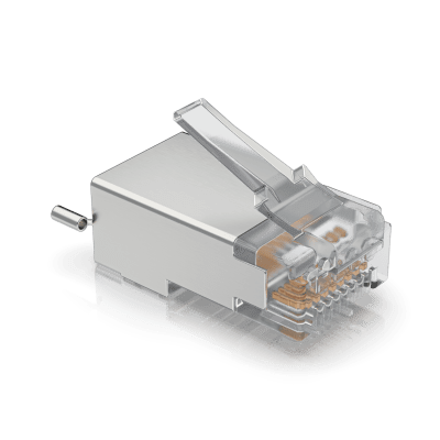 UBIQUITIUISP-CONNECTOR-SHDPaquete de 100 Conectores RJ45 Blindados Diseñados para Cables Ethernet UISP (UISP Cable Pro y Cable Carrier) - SILYMX