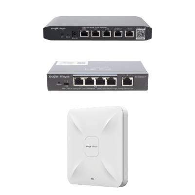 Kits - Sistemas CompletosRUIJIERG-DEMO-CCTV-W5Kit Demo Equipos Ruijie Integraciones Redes WiFi 5 CCTV Ruijie RG - DEMO - CCTV - W5 - SILYMX