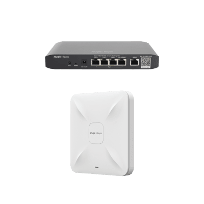 Kits - Sistemas CompletosRUIJIERG-DEMO-EG-W5Kit DEMO Equipos de Red WiFi 5 Gateway Switch PoE Access Point Oficina Hotel Ruijie RG - DEMO - EG - W5 - SILYMX