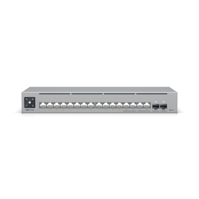 UBIQUITIUSW-PRO-MAX-16UniFi Switch Pro Max 16 con funciones Capa 3, 16 puertos EtherLight RGB / (4) puertos 2.5 GbE y (12) puertos GbE /(2) puertos SFP+ 10G /con pantalla táctil informativa - SILYMX
