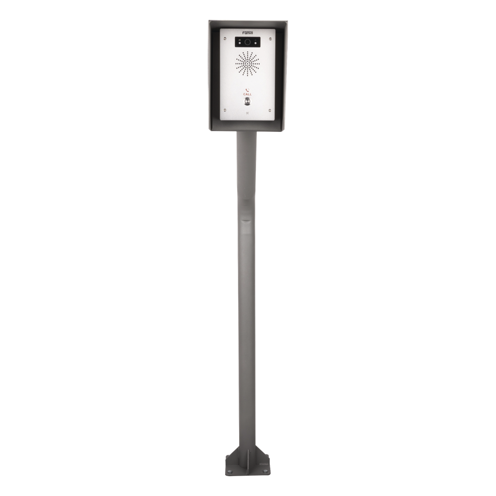 Poste y Cubierta industrial para montaje de Porteros IP Fanvil y Grandstream, altura de 1.2 metros, pintura electrostática color gris. EPCOM INDUSTRIAL - Imagen 2