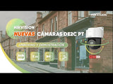 Cámara Domo PT IP 4 Megapixel Lente 4 mm Dual Light ACUSENSE Lite Autoseguimiento PoE IP66 Micrófono y Bocina Integrado Micro SD DS-2DE2C400MWG-E
