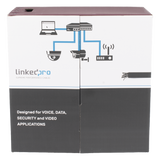 Bobina de Cable UTP Cat5e Exterior 304.8m (1000ft) Doble Forro 24 AWG Cobre Sólido LINKEDPRO PRO-CAT-5-EXT-LITE-DJ - Imagen 1