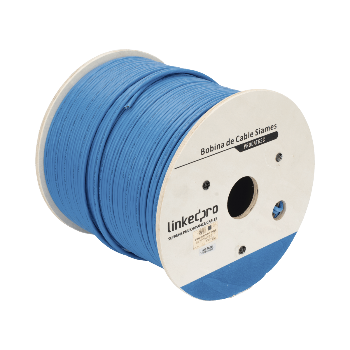 Cables Categoria 6LINKEDPRO BY EPCOMPROCAT62CCable Siamés Cat6 UTP 100% Cobre + 2x18 AWG 152m (500ft) Exterior Uso Industrial Linkedpro PROCAT62C - SILYMX