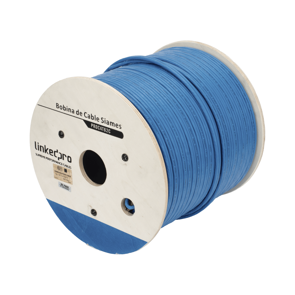Cables Categoria 6LINKEDPRO BY EPCOMPROCAT62CCable Siamés Cat6 UTP 100% Cobre + 2x18 AWG 152m (500ft) Exterior Uso Industrial Linkedpro PROCAT62C - SILYMX