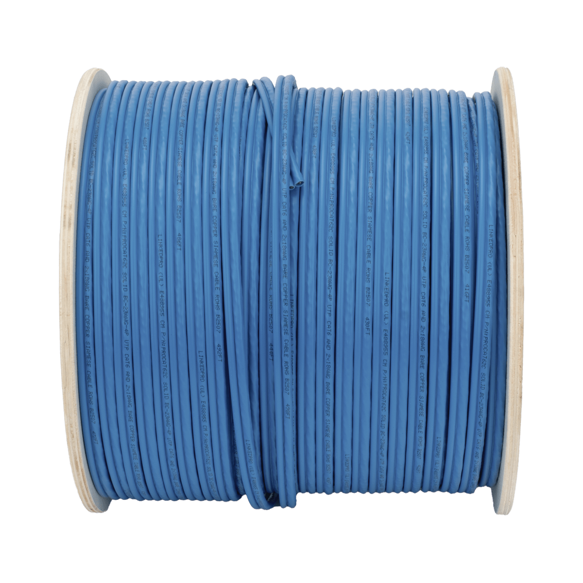 Cables Categoria 6LINKEDPRO BY EPCOMPROCAT62CCable Siamés Cat6 UTP 100% Cobre + 2x18 AWG 152m (500ft) Exterior Uso Industrial Linkedpro PROCAT62C - SILYMX