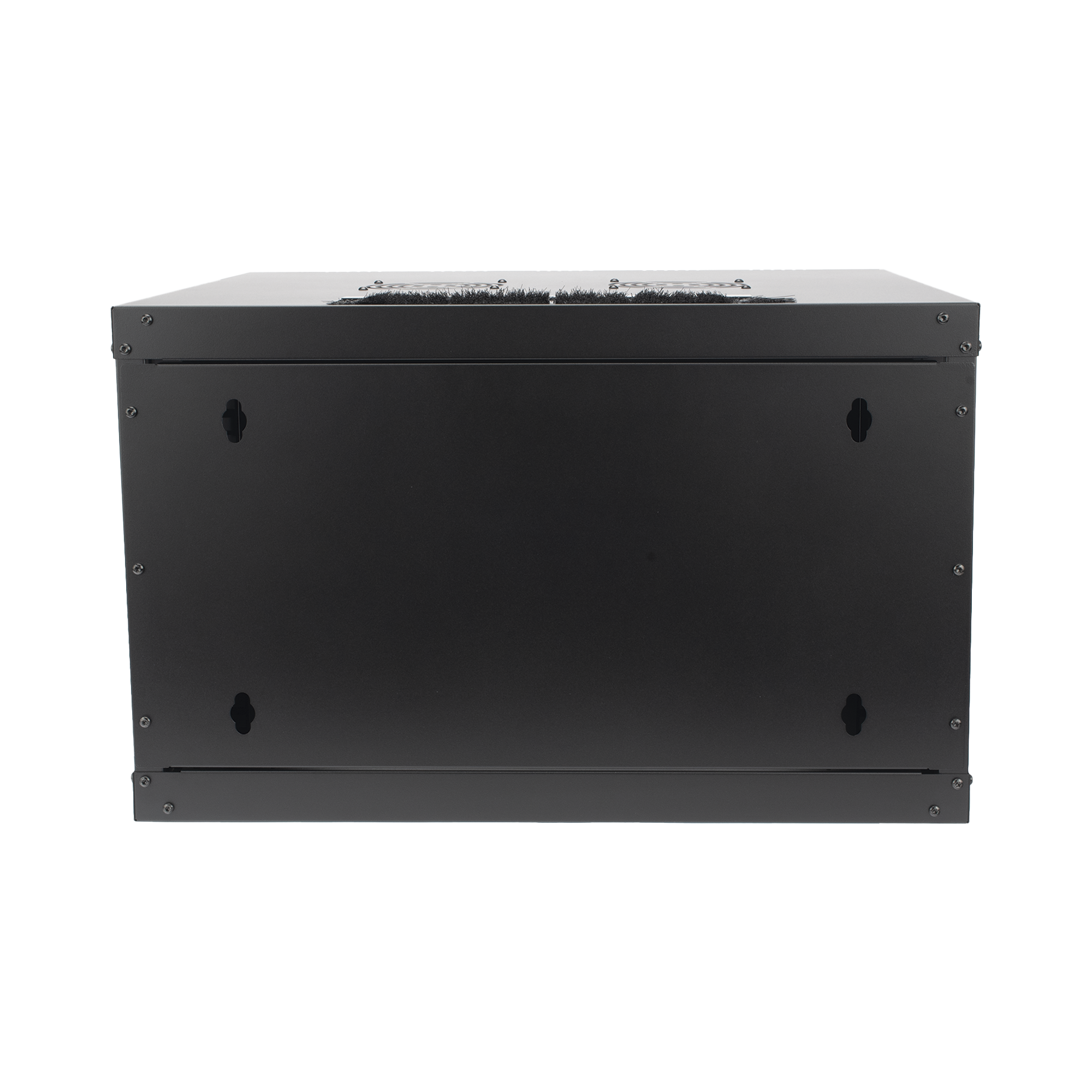 Gabinete de Pared PRECISION 19'' 6UR (455mm) - Puerta Perforada Incluye: 2 Ventiladores y Panel Cepillo - Imagen 2