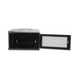 Gabinete de Pared PRECISION 19'' 6UR (455mm) - Puerta Perforada Incluye: 2 Ventiladores y Panel Cepillo - Imagen 3