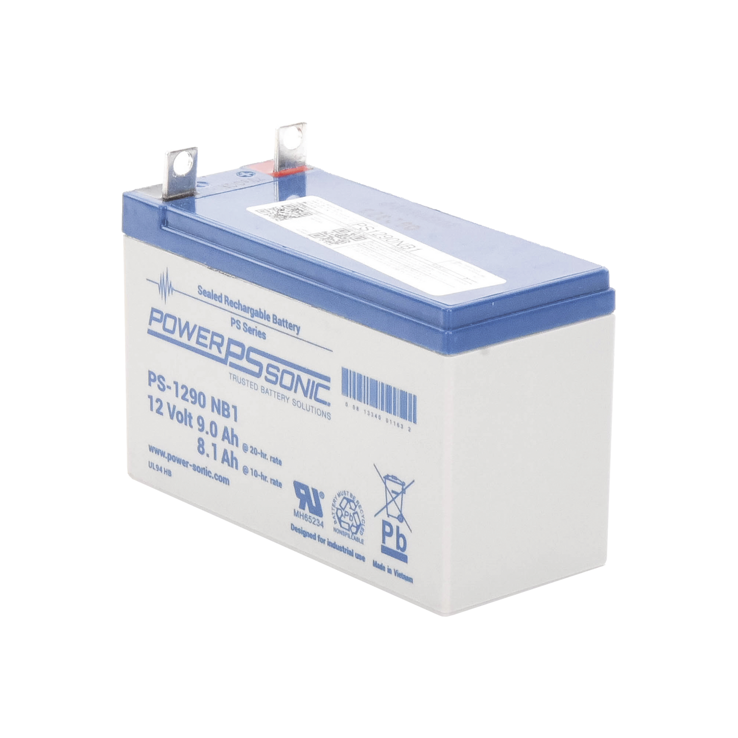 Batería de Respaldo AGM/VRLA / 12V / 9Ah / Vida Útil 5 Años / Terminales NB1 / UL Reconocida POWER SONIC - Imagen 1