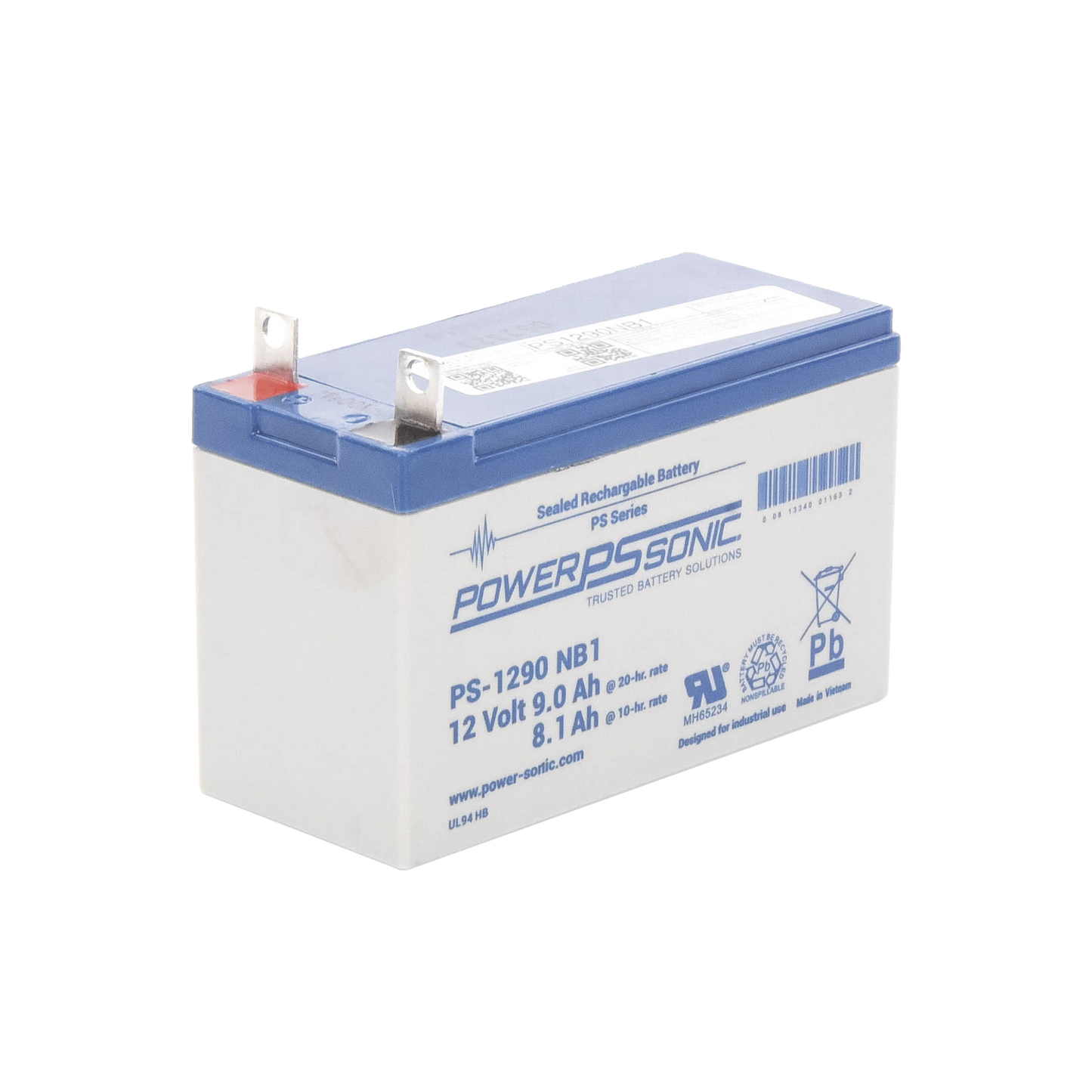 Batería de Respaldo AGM/VRLA / 12V / 9Ah / Vida Útil 5 Años / Terminales NB1 / UL Reconocida POWER SONIC - Imagen 3