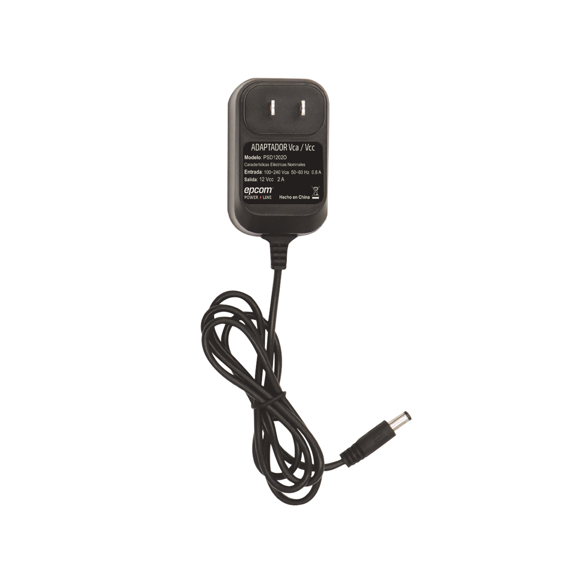 Adaptador de Pared Fuente de 12 Vcc Regulada 2 Amp Voltaje de Entrada de 100 - 240 VCA PSD1202D EPCOM POWERLINE - Imagen 2