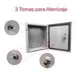Gabinete de Acero IP66 Uso en Intemperie 400 x 400 x 200 mm con Placa Trasera Interior y Compuerta Inferior Atornillable PST-4040-20A PRECISION - Imagen 1