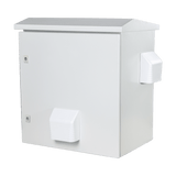 Gabinete Ventilado de Acero IP55 Uso en Exterior (593 x 609 x 399 mm) con Placa Trasera Interior Metálica y Compuerta Inferior Atornillable. Incluye Ventilador, Ventilas, filtros, Montaje Rack 19", Terminal de Tierra Física, Chapas y Ll PRECISION - Imagen 3