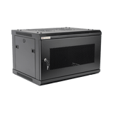 Racks CerradosPRECISIONPSTC-06-645-BDPGabinete 19in 6UR 450mm Profundidad Puerta Perforada Negro PRECISION PSTC - 06 - 645 - BDP - SILYMX