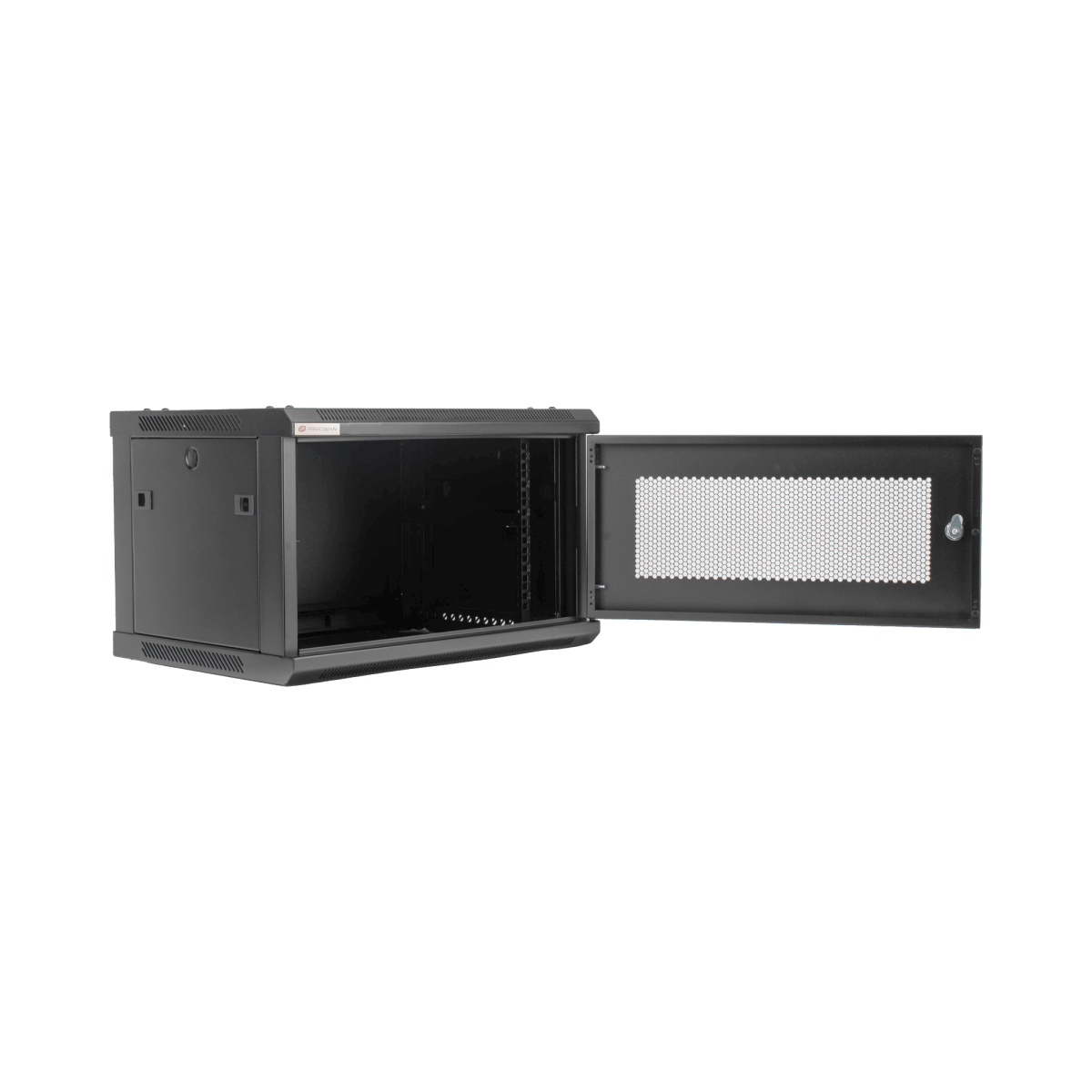 Racks CerradosPRECISIONPSTC-06-645-BDPGabinete 19in 6UR 450mm Profundidad Puerta Perforada Negro PRECISION PSTC - 06 - 645 - BDP - SILYMX