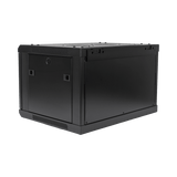 Racks CerradosPRECISIONPSTC-06-645-BDPGabinete 19in 6UR 450mm Profundidad Puerta Perforada Negro PRECISION PSTC - 06 - 645 - BDP - SILYMX